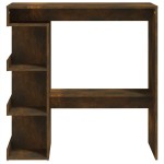 vidaXL Masă de bar cu raft depozitare stejar afumat 100x50x101,5cm PAL