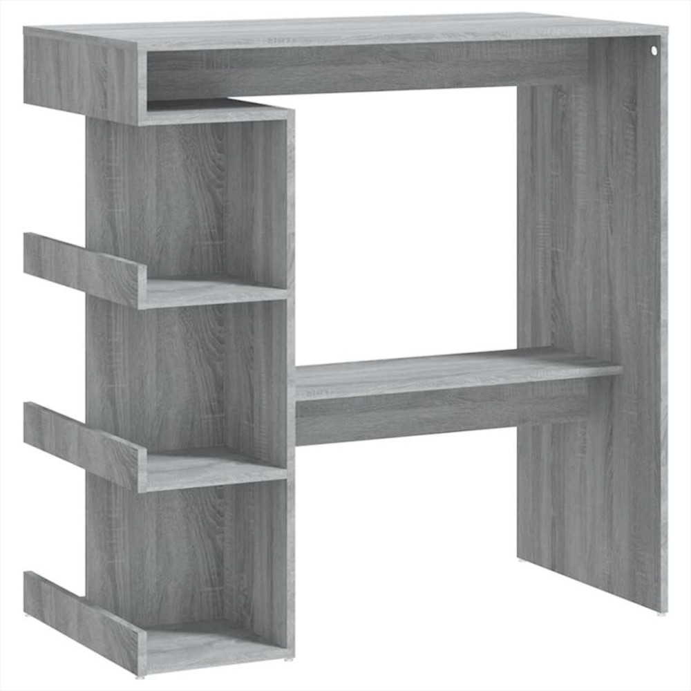 vidaXL Masă bar cu raft de depozitare stejar sonoma gri 100x50x101,5cm