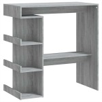 vidaXL Masă bar cu raft de depozitare stejar sonoma gri 100x50x101,5cm vidaXL Masă bar cu raft de depozitare stejar sonoma gri 100x50x101,5cm