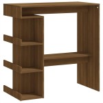 vidaXL Masă de bar cu raft depozitare stejar maro 100x50x101,5 cm PAL