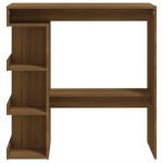 vidaXL Masă de bar cu raft depozitare stejar maro 100x50x101,5 cm PAL