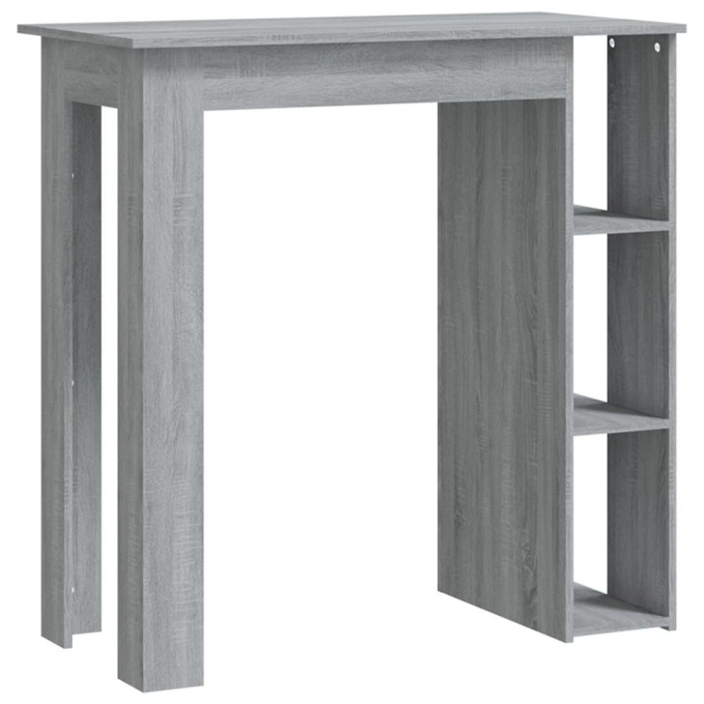 vidaXL Masă de bar cu raft, stejar Sonoma gri, 102x50x103,5 cm, PAL
