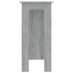 vidaXL Masă de bar cu raft, stejar Sonoma gri, 102x50x103,5 cm, PAL