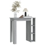 vidaXL Masă de bar cu raft, stejar Sonoma gri, 102x50x103,5 cm, PAL