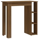vidaXL Masă de bar cu raft, stejar maro, 102x50x103,5 cm, PAL
