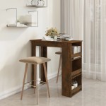 vidaXL Masă de bar cu raft depozitare 102x50x103,5 cm lemn prelucrat