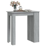 vidaXL Masă de bar cu raft stejar sonoma gri 102x50x103,5 cm PAL vidaXL Masă de bar cu raft stejar sonoma gri 102x50x103,5 cm PAL