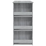 vidaXL Masă de bar cu raft stejar sonoma gri 102x50x103,5 cm PAL vidaXL Masă de bar cu raft stejar sonoma gri 102x50x103,5 cm PAL