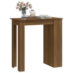 vidaXL Masă de bar cu raft, stejar maro, 102x50x103,5 cm, PAL