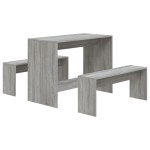 vidaXL Set mobilier de bucătărie, 3 piese, stejar sonoma gri, PAL vidaXL Set mobilier de bucătărie, 3 piese, stejar sonoma gri, PAL