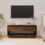 vidaXL Comodă TV, stejar afumat, 102x41x44 cm, PAL vidaXL Comodă TV, stejar afumat, 102x41x44 cm, PAL