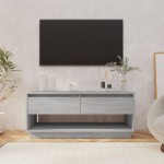 812973 vidaXL TV Cabinet Grey Sonoma 102x41x44 cm Chipboard 812973 vidaXL TV Cabinet Grey Sonoma 102x41x44 cm Chipboard