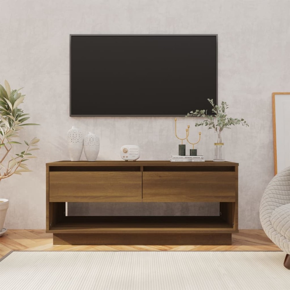 vidaXL Comodă TV, stejar maro, 102x41x44 cm, PAL