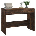 vidaXL Birou, stejar fumuriu, 101 x 50 x 76,5 cm, PAL