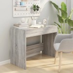 vidaXL Birou, gri sonoma, 101 x 50 x 76,5 cm, PAL