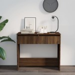 vidaXL Măsuță consolă, stejar maro, 89x41x76,5 cm, lemn prelucrat vidaXL Măsuță consolă, stejar maro, 89x41x76,5 cm, lemn prelucrat