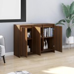 vidaXL Servantă, stejar maro, 102x33x75 cm, lemn prelucrat vidaXL Servantă, stejar maro, 102x33x75 cm, lemn prelucrat