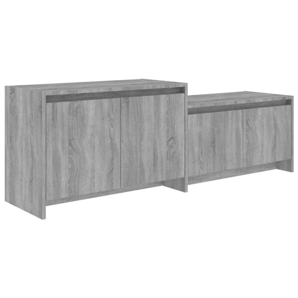 vidaXL Comodă TV, stejar sonoma gri, 146,5x35x50 cm, PAL