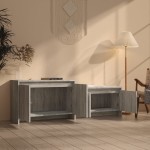 vidaXL Comodă TV, stejar sonoma gri, 146,5x35x50 cm, PAL vidaXL Comodă TV, stejar sonoma gri, 146,5x35x50 cm, PAL