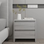vidaXL Noptieră, stejar sonoma gri, 45x34,5x44,5 cm, PAL vidaXL Noptieră, stejar sonoma gri, 45x34,5x44,5 cm, PAL