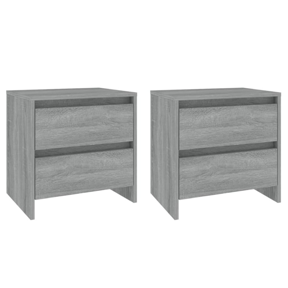 vidaXL Noptiere, 2 buc., stejar sonoma gri, 45x34,5x44,5 cm, PAL