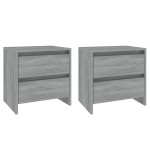 vidaXL Noptiere, 2 buc., stejar sonoma gri, 45x34,5x44,5 cm, PAL vidaXL Noptiere, 2 buc., stejar sonoma gri, 45x34,5x44,5 cm, PAL