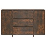 vidaXL Servantă cu 3 sertare, stejar afumat, 120x41x75 cm, PAL
