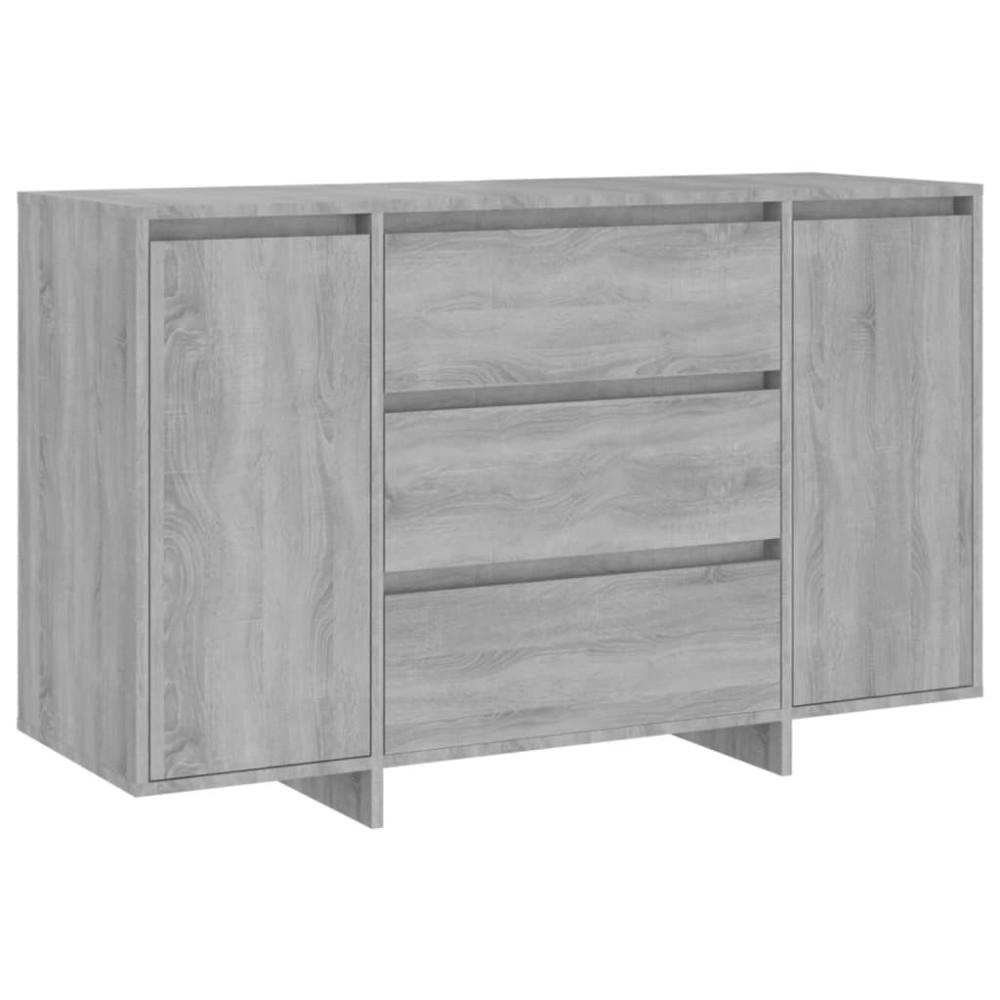 vidaXL Servantă cu 3 sertare, gri sonoma, 120x41x75 cm, PAL