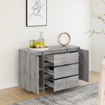 vidaXL Servantă cu 3 sertare, gri sonoma, 120x41x75 cm, PAL vidaXL Servantă cu 3 sertare, gri sonoma, 120x41x75 cm, PAL