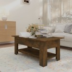 vidaXL Măsuță de cafea, stejar fumuriu, 102x55x42 cm, lemn prelucrat vidaXL Măsuță de cafea, stejar fumuriu, 102x55x42 cm, lemn prelucrat