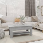 vidaXL Măsuță de cafea, gri sonoma, 102x55x42 cm, lemn prelucrat