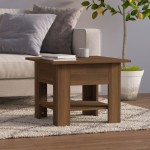 vidaXL Măsuță de cafea, stejar maro, 55x55x42 cm, lemn prelucrat vidaXL Măsuță de cafea, stejar maro, 55x55x42 cm, lemn prelucrat