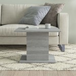 vidaXL Măsuță de cafea, gri sonoma, 55,5x55,5x40 cm, lemn prelucrat vidaXL Măsuță de cafea, gri sonoma, 55,5x55,5x40 cm, lemn prelucrat