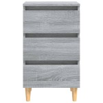 vidaXL Noptiere cu picioare lemn masiv 2 buc. gri sonoma, 40x35x69 cm vidaXL Noptiere cu picioare lemn masiv 2 buc. gri sonoma, 40x35x69 cm