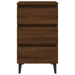 vidaXL Noptieră cu picioare din metal, stejar maro, 40x35x69 cm vidaXL Noptieră cu picioare din metal, stejar maro, 40x35x69 cm