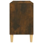 vidaXL Comodă TV, picioare lemn masiv, stejar afumat, 69,5x30x50 cm vidaXL Comodă TV, picioare lemn masiv, stejar afumat, 69,5x30x50 cm