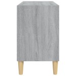 vidaXL Comodă TV cu picioare lemn masiv, gri sonoma, 69,5x30x50 cm