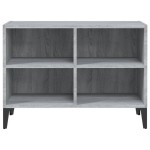 vidaXL Comodă TV cu picioare metalice, gri sonoma, 69,5x30x50 cm
