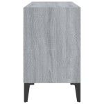 vidaXL Comodă TV cu picioare metalice, gri sonoma, 69,5x30x50 cm