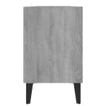 vidaXL Comodă TV picioare din metal, stejar sonoma gri, 103,5x30x50 cm