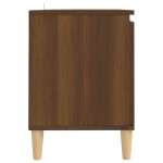 vidaXL Comodă TV, picioare lemn masiv, stejar maro, 103,5x35x50 cm vidaXL Comodă TV, picioare lemn masiv, stejar maro, 103,5x35x50 cm