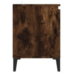 vidaXL Comodă TV, picioare din metal, stejar afumat, 103,5x35x50 cm vidaXL Comodă TV, picioare din metal, stejar afumat, 103,5x35x50 cm