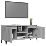 vidaXL Comodă TV cu picioare metalice, sonoma gri, 103,5x35x50 cm vidaXL Comodă TV cu picioare metalice, sonoma gri, 103,5x35x50 cm