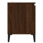 vidaXL Comodă TV, picioare din metal, stejar maro, 103,5x35x50 cm vidaXL Comodă TV, picioare din metal, stejar maro, 103,5x35x50 cm