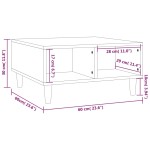 vidaXL Masă de cafea, gri sonoma, 60x60x30 cm, lemn prelucrat
