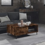 vidaXL Măsuță de cafea, stejar fumuriu, 90x60x35 cm, lemn prelucrat vidaXL Măsuță de cafea, stejar fumuriu, 90x60x35 cm, lemn prelucrat