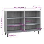 vidaXL Servantă, gri sonoma, 103,5x35x70 cm, lemn compozit vidaXL Servantă, gri sonoma, 103,5x35x70 cm, lemn compozit