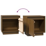 vidaXL Noptiere, 2 buc, maro miere, 40x30x40 cm, lemn masiv de pin