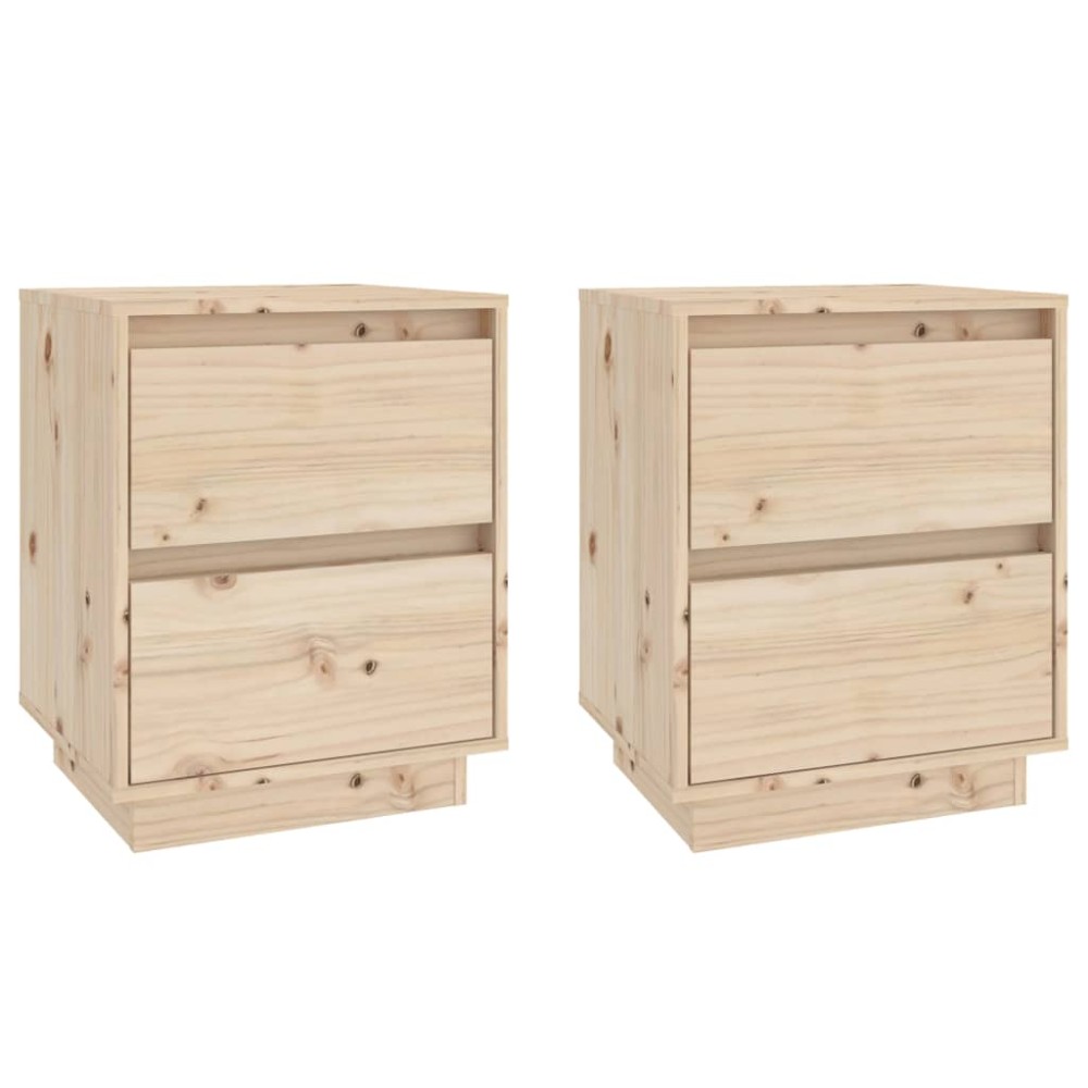 vidaXL Noptiere, 2 buc., 40x35x50 cm, lemn masiv de pin