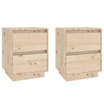 vidaXL Noptiere, 2 buc., 40x35x50 cm, lemn masiv de pin vidaXL Noptiere, 2 buc., 40x35x50 cm, lemn masiv de pin